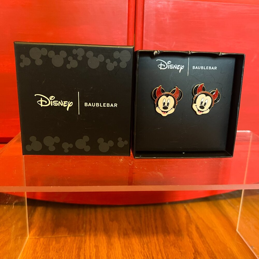 NIP Disney Baublebar Mickey Mouse Halloween Devil Horns Ears spooky